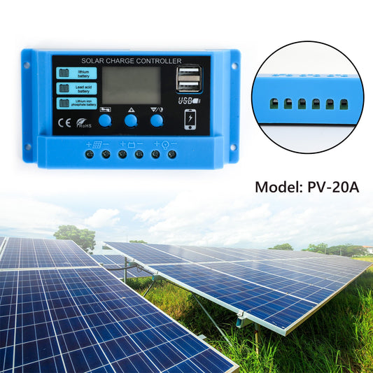PWM 12V 24V Solar Charge Controller Regulator For Lifepo4 Lead Acid Gel Battery