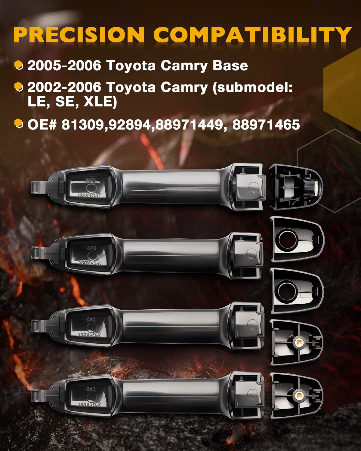8X Interior & Exterior Door Handle Set For 02-06 Toyota Camry 69211AA020C0 83913