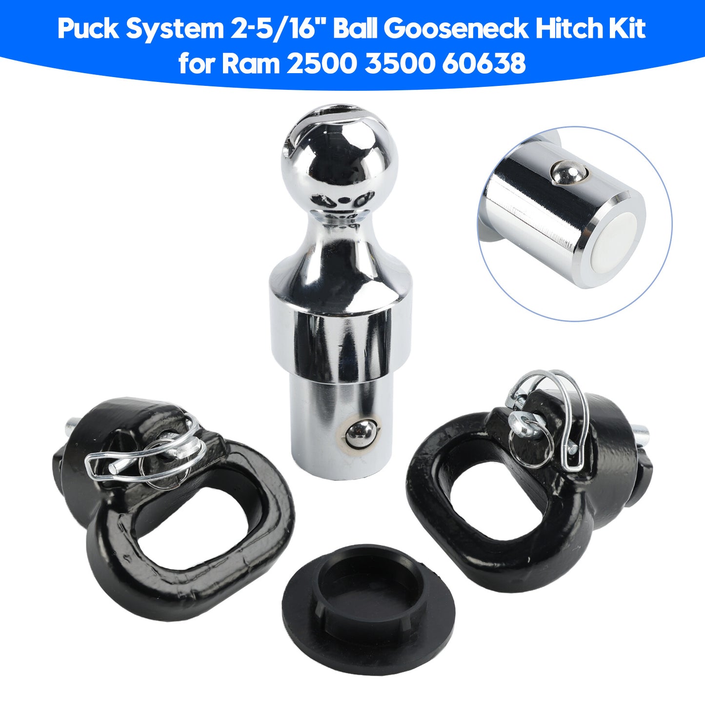 Puck System 2-5/16" Ball Gooseneck Hitch Kit for Ram 2500 3500 60638 ..