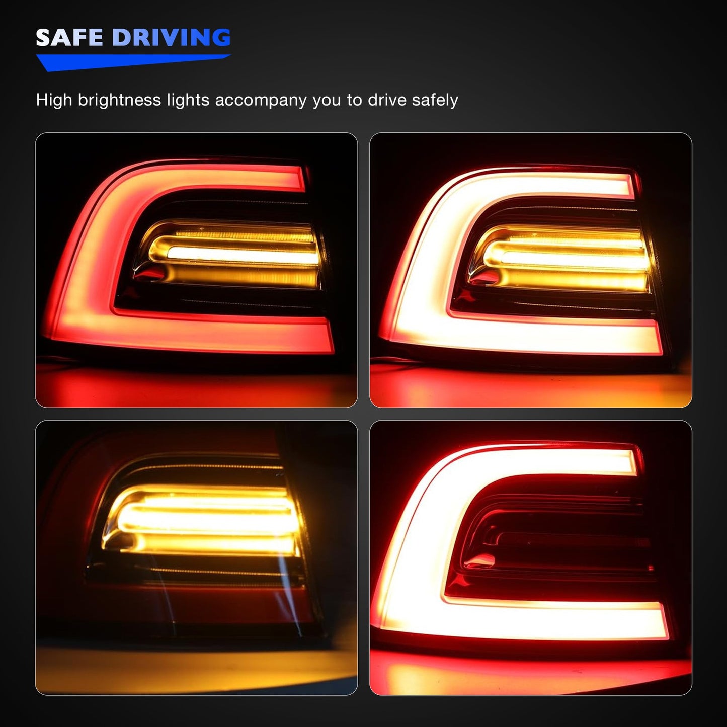 LED Outer Tail Light Lamp Rear Left Driver Side For 17-24 Tesla Model 3/Y 3-Pin
