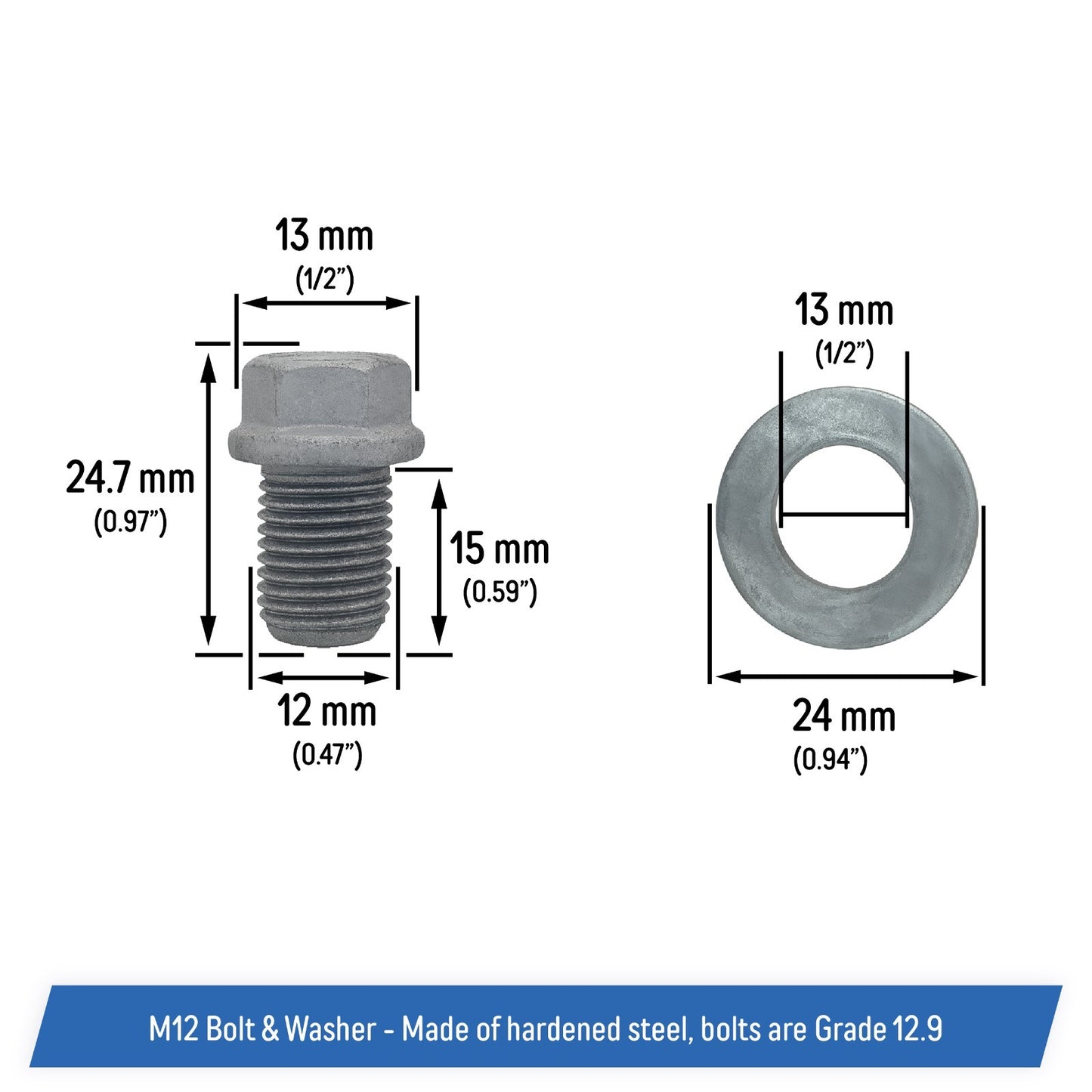 Drive Shaft Retaining Bolt Set with Washers for Can-Am ATV 250000615, 250000359