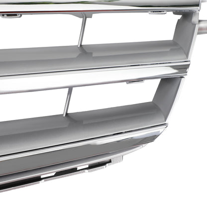 Front Bumper Grille Fit Benz C Class W204 W/LED Emblem C300/C350 08-14 Chrome