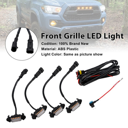 Clear Lens Amber Light Front Grille LED Light Kit Fit Toyota Tacoma 2016-2023