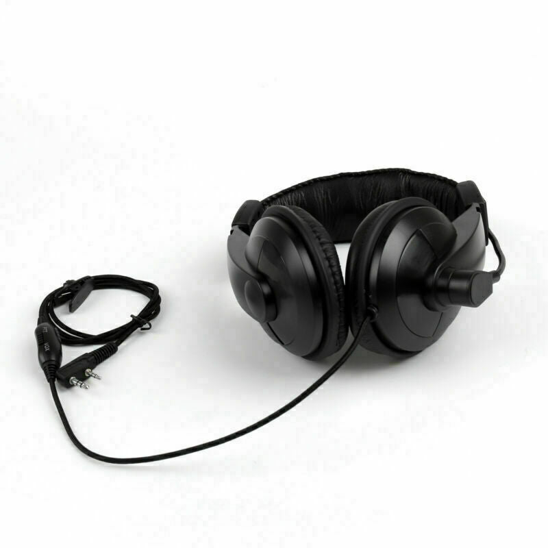 1x Heavy Duty Overhead Headset Boom Mic PTT For Kenwood Puxing Baofeng Radio