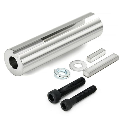Extended 1 to 1 1/ 8 inch 1/4" Key Gas Engine Pulley Crank Shaft Sleeve Adapter