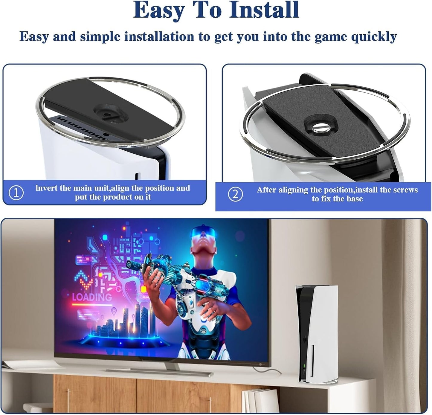 Vertical Stand For PS5 Consoles / PlayStation 5 Slim Game Dock Base Accessories