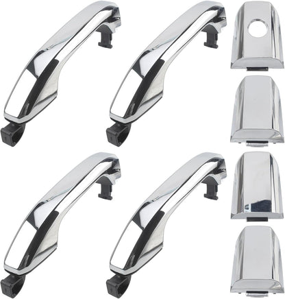 Fit For Chevrolet Silverado 1500 Exterior Door Handle 2014-2017 Set of 4 Chrome