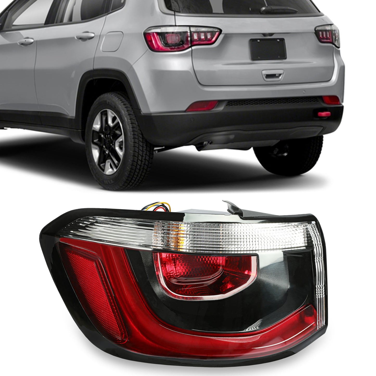 Solid Spare Left Driver Side Rear Tail Light Lamp For Jeep Compass 2017-2020 Brake Light