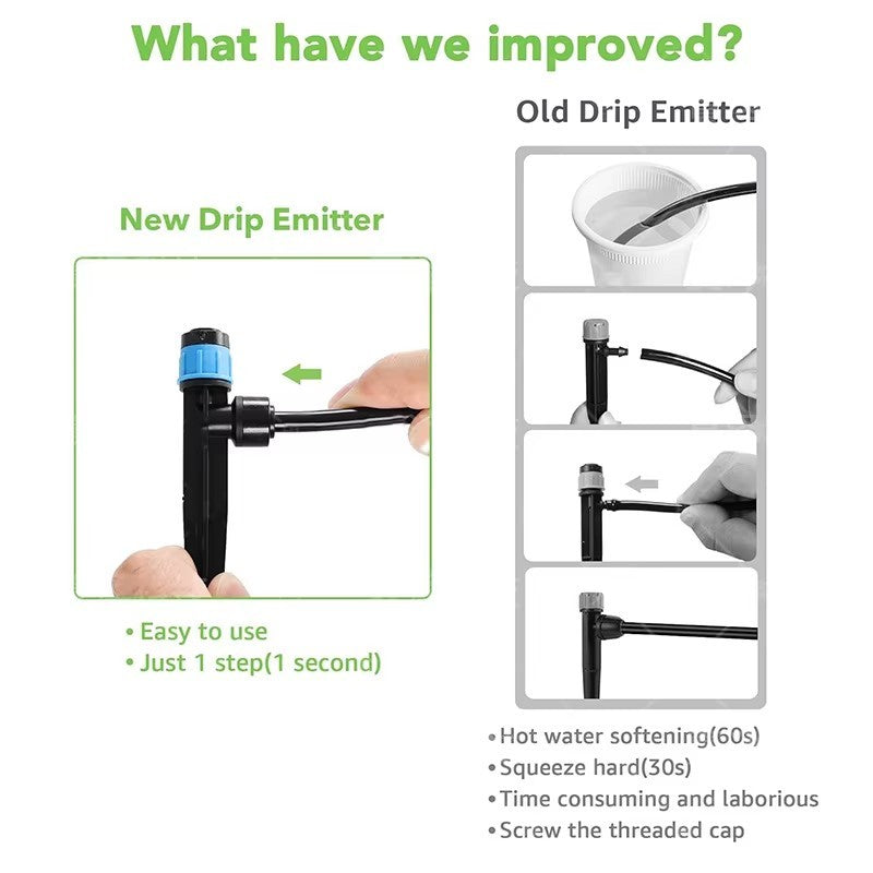 30Pcs 360?? Adjustable Water Flow Irrigation Drippers Stake Emitter Drip System