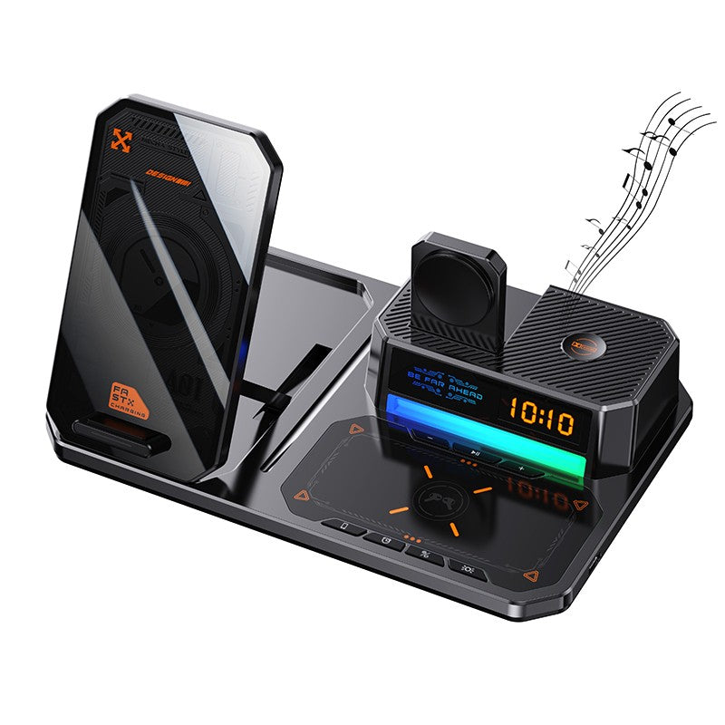 6in1 Magnetic Wireless Charger Bluetooth Speaker Night Light for iPhone, iWatch