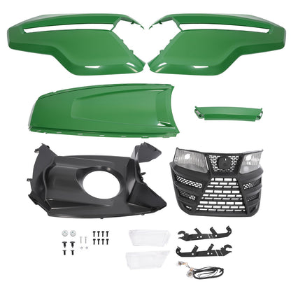 Solid Spare For John Deere X300 X304 X310 X320 Hood Side Panel+Upper Hood+Grille+Headlight