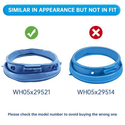 WH05X29521 Washer Door Boot Gasket Seal for GE Washing Machine GFW550SSN0WW.\