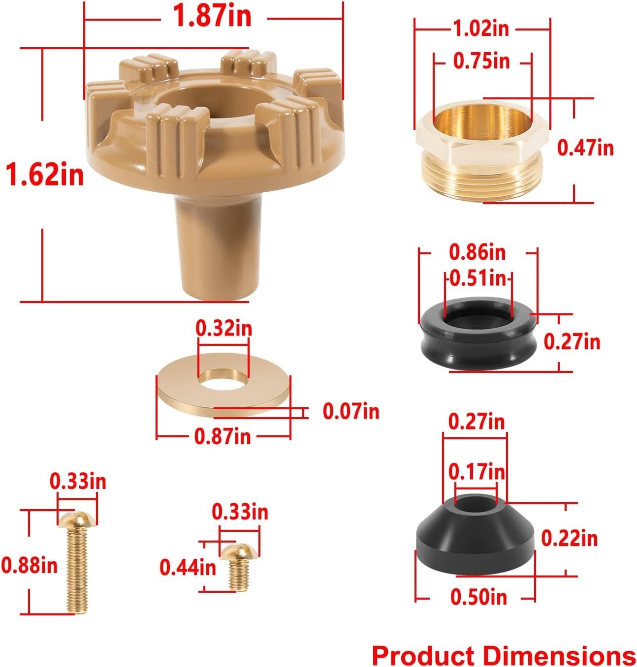 RK-14MH Repair Kit Metal Handle For Woodford 14/18 Models Outside Faucet