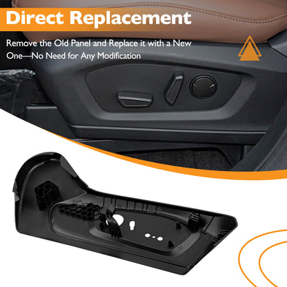 Black Left Driver Side Seat Trim Panel For 2020-2023 Ford Explorer MB5Z7862187EC