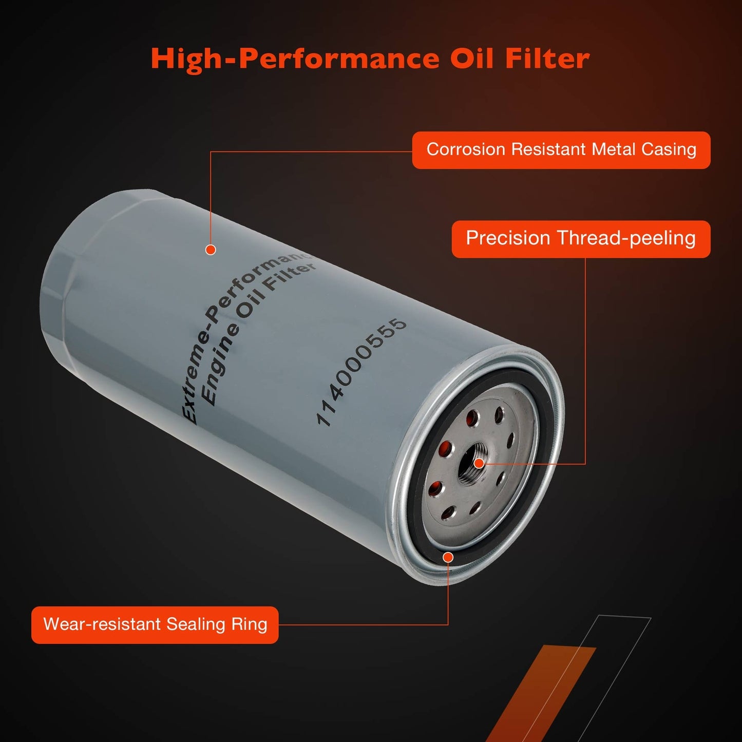 5 Micron Diesel Oil Filter For 2001-19 Chevy Silverado GMC Sierra 6.6L Duramax