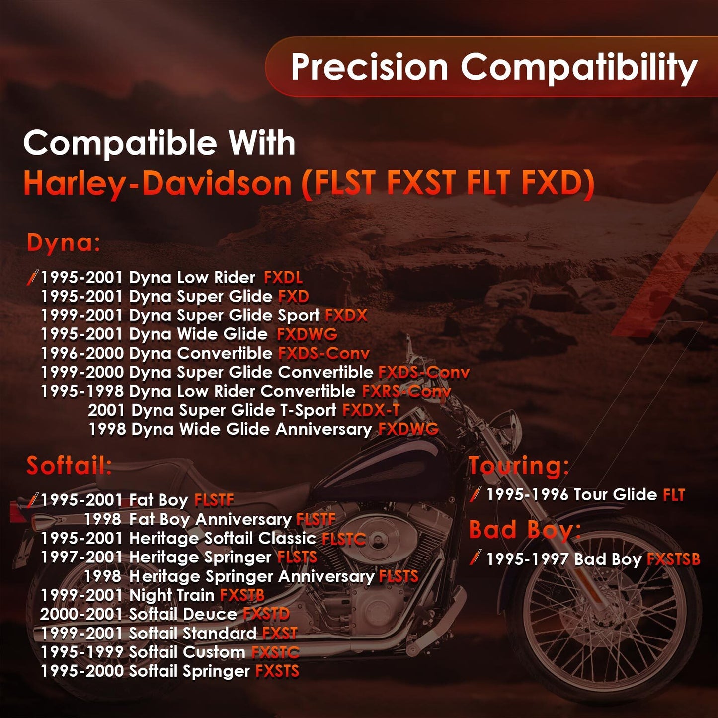 Fuel Valve Petcock w/ Male Thread For 95-01 Harley FLST FXST FLT FXD 61338-94D