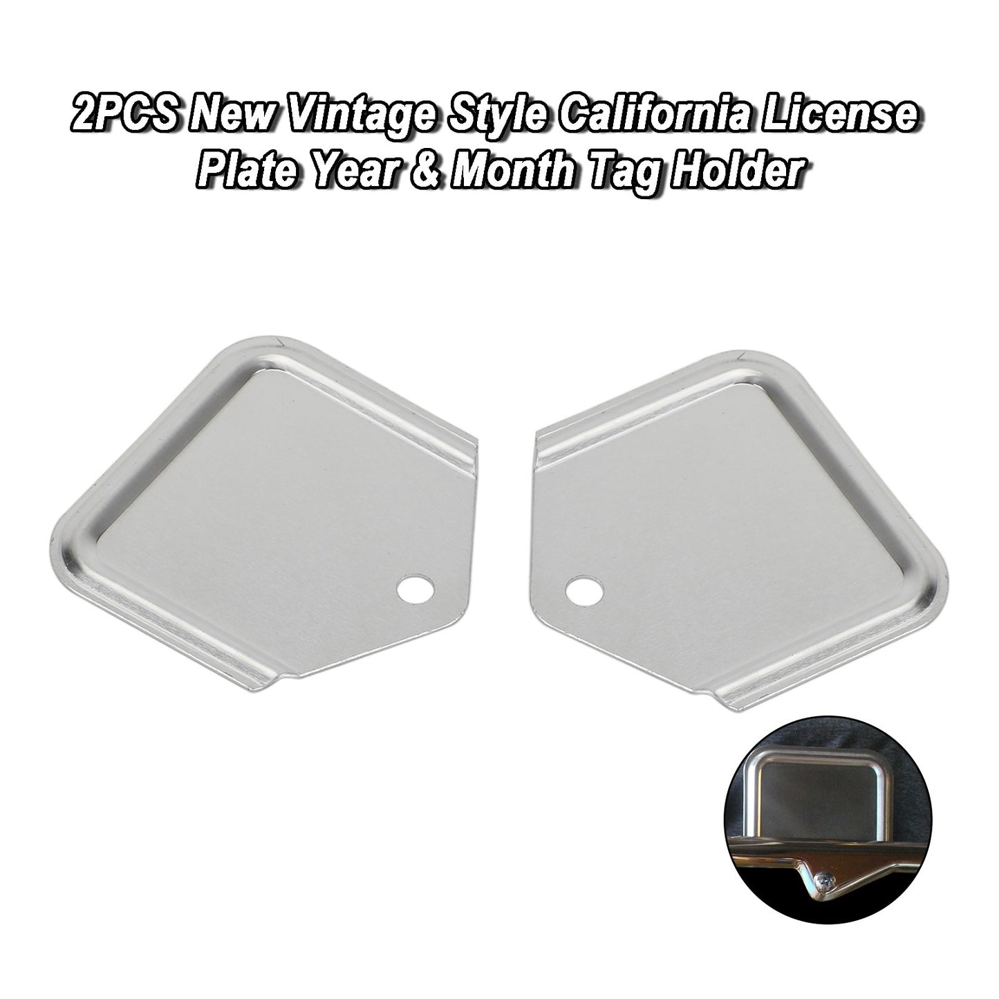 2PCS New Vintage Style California License Plate Year & Month Tag Holder