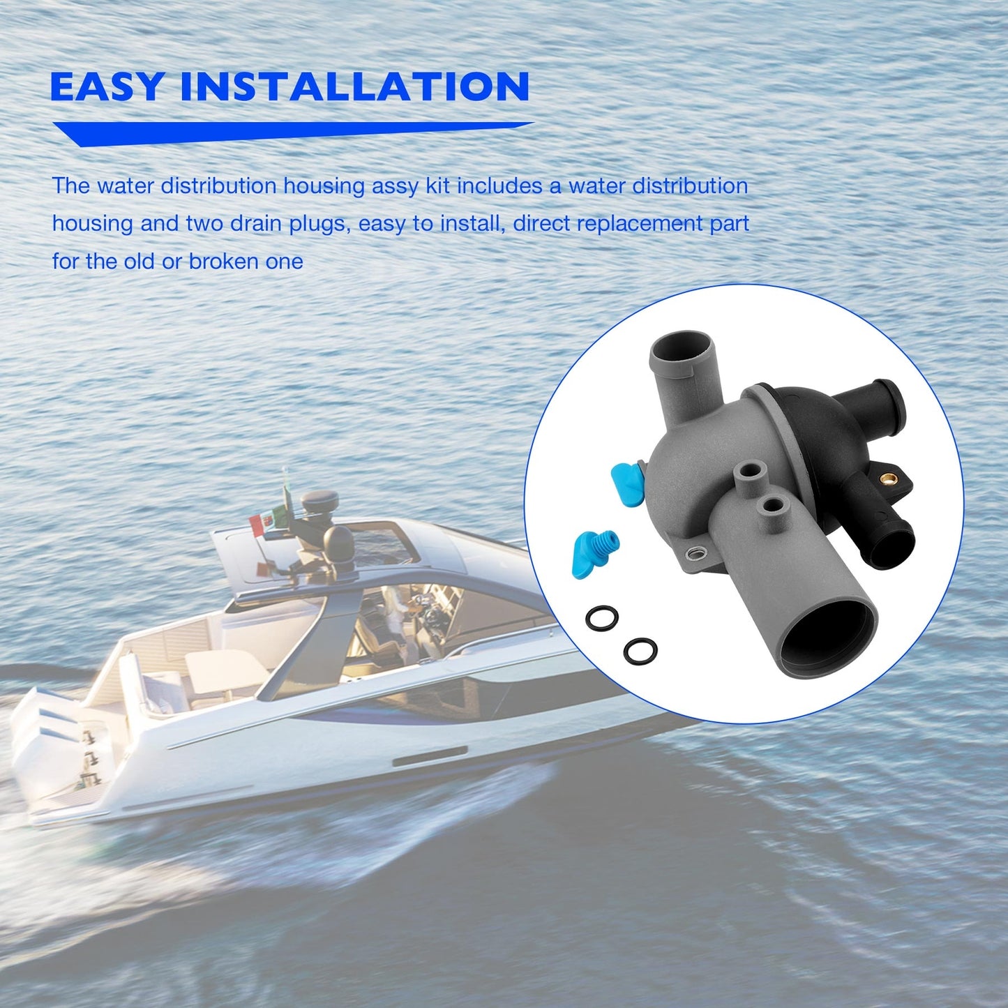 Water Distribution Housing Mercury/ Mercruiser 4.3/5.0/5.7/6.2L Inboard 863631T1