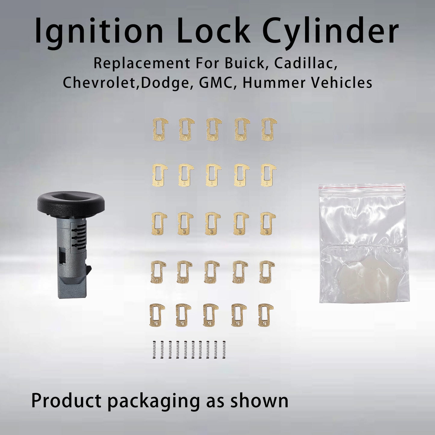 Ignition Switch Lock Cylinder & Tumbler Repair Kit For 05-14 Chevy GMC Cadillac
