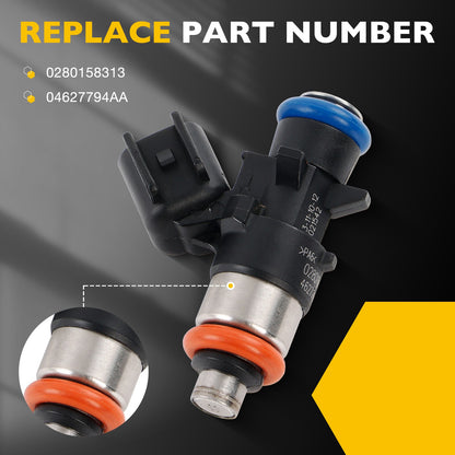 6x FJ1267 Fuel Injector Set For 2014-2017 Jeep Cherokee 3.2L V6 Gas 4627794AA