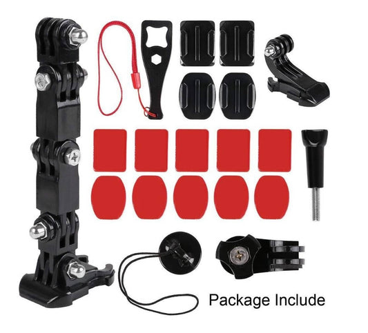Solid Spare Motorcycle Helmet Chin Mount Kit for GoPro Hero 10/9/8/7/6/5 Sport Camera Holder