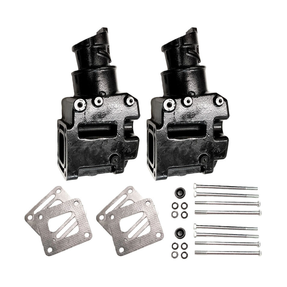 2 Pack 4" Exhaust Riser Elbow For MerCruiser 8079882A, 51140, 44354A3, 44354A9