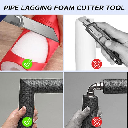 6PCS Pipe Insulation Cutting Guide Tool 15-53mm Molded Foam Rubber Pipe Cutter