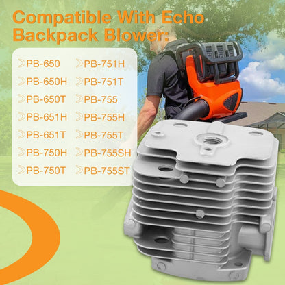 48mm Cylinder Piston Kit For Echo Backpack Blower PB-650 PB-650H PB-651H PB-750H