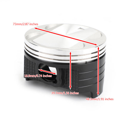 Piston Rings Pin Kit Bore Ø73.00mm for Suzuki AN250 Burgman 250 1998-2006