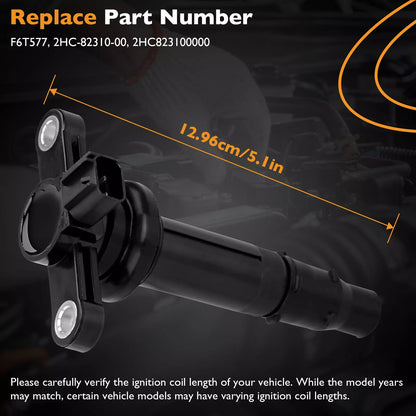 3x F6T577 Ignition Coil Set For 16-20 Yamaha YXZ 1000 R EPS SS 2HC-82310-00-00