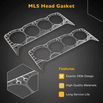Cylinder Head Gasket Set For 350 CID Mercruiser Volvo Penta Crusader GM Marine