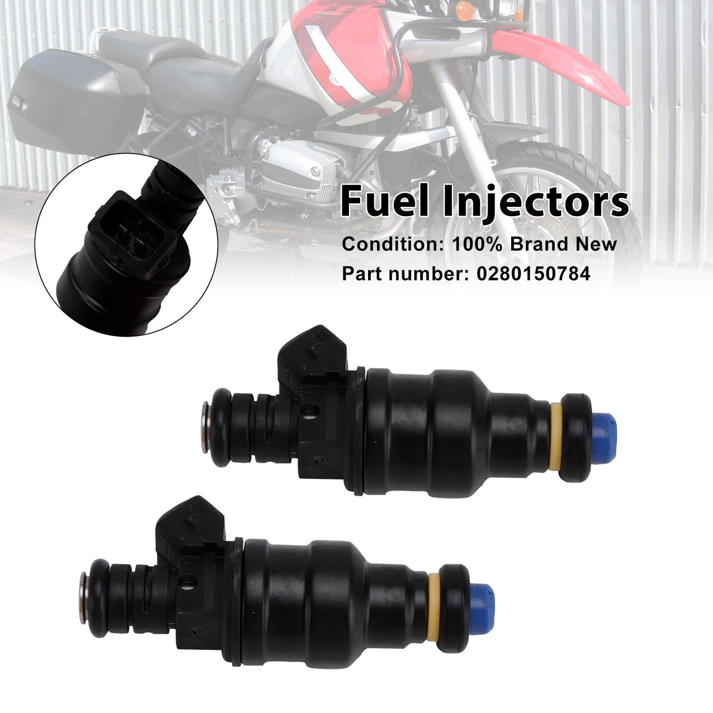 2PCS 0280150784 Fuel Injectors For BMW R1100 RT R850 R1100GS R850GS 1994-1999