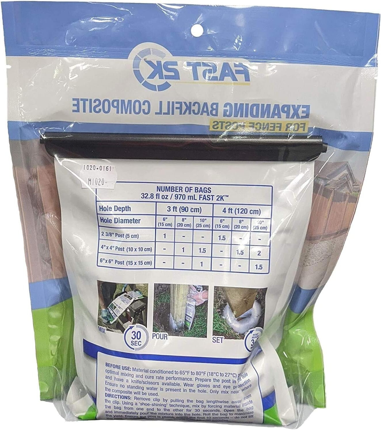 Fast 2K Fence Post Mix, Concrete Alternative for Fence & Mail Post Installs (4)