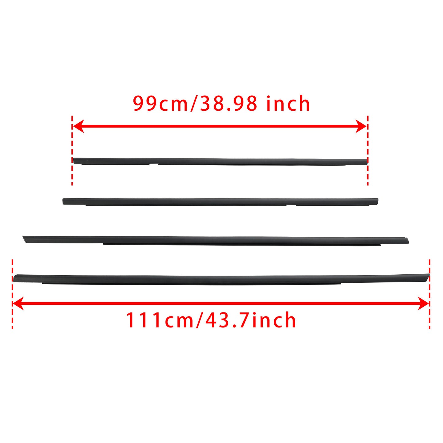 4pcs Weatherstrip Window Seal 72410S5A003 For Honda Civic 2001-2005