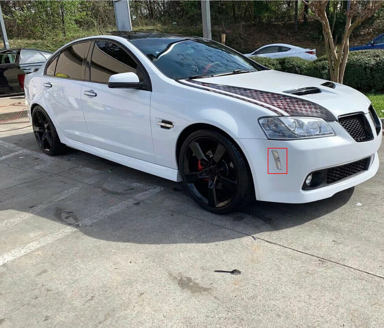 Solid Spare Clear Front Fender Side Markers Lights Housing For Pontiac G8 GT GXP 2008 2009