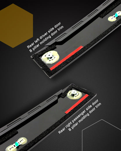 Rear B-Pillar Door Trim Molding LH ＆ RH For 2015-18 Chevy GMC Cadillac Escalade
