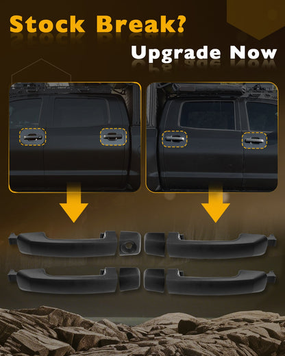 4X Exterior Door Handle Front /Rear Left & Right For 07-21 Toyota Sequoia Tundra
