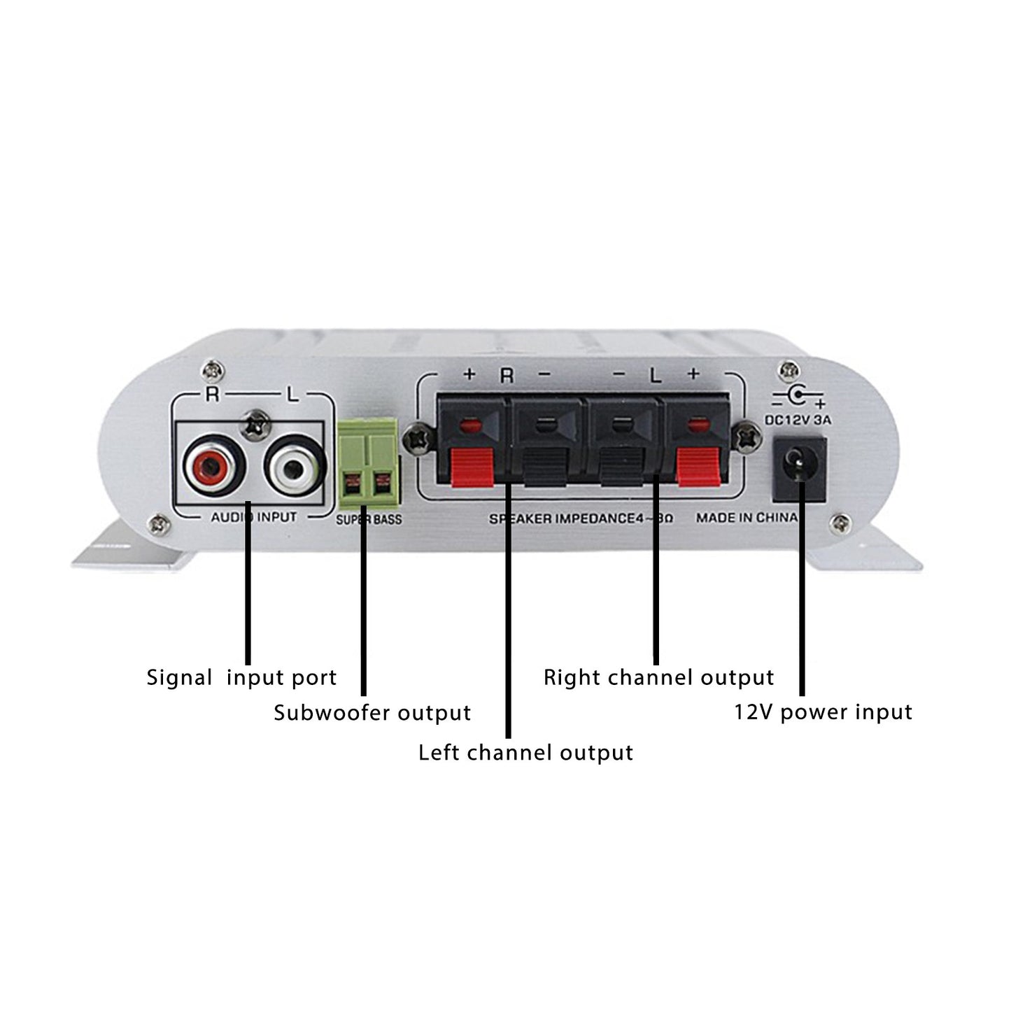 2.1 Channels 400W Hi-Fi Auto Stereo 12V Car Audio Amplifier MP3 Radio Booster