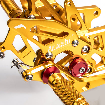 CNC Aluminum Rearsets Footpegs Gold For Honda CBR 600 RR RRA PC40 2009 - 2022