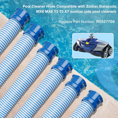 6Pcs 39" Pool Cleaner Twist Lock Hose For Zodiac Baracuda MX6 MX8 X7 T5 R0527700