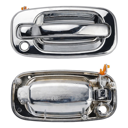 4PCs Front Exterior Door Handle Set Chrome For Chevy GMC Silverado 99-06