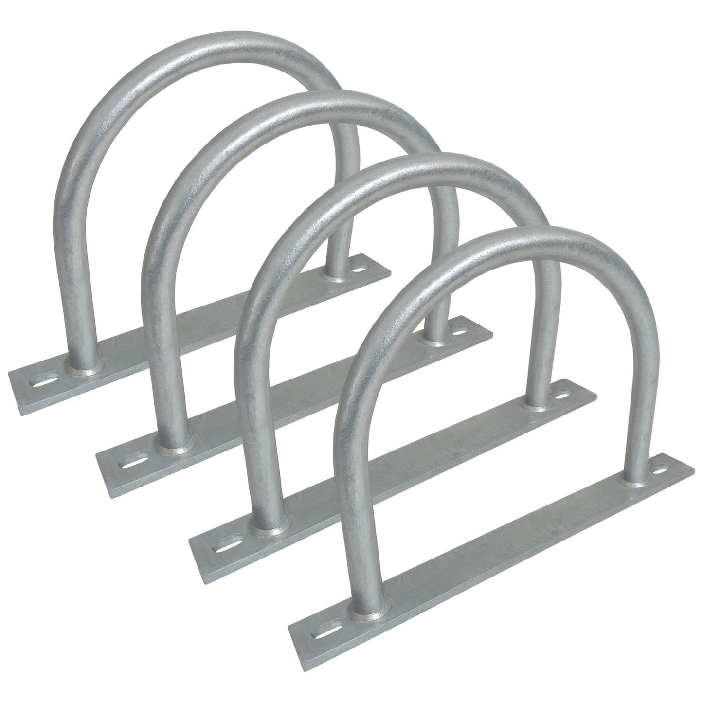 Dock Piling Hoop on Plate - 10" - Hoop Pile Holder - 2" Plate, 3/8" thick (4)