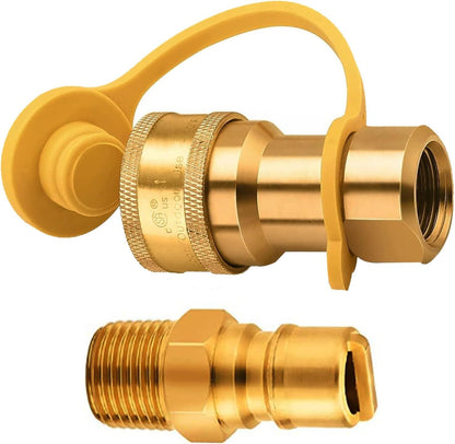 1/2" QDD LP Gas Quick Connect Fittings with Male Insert Plug Natural Gas Propan