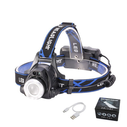 LED Headlamp Rechargeable Headlight Zoomable Head Torch Lamp Flashlight