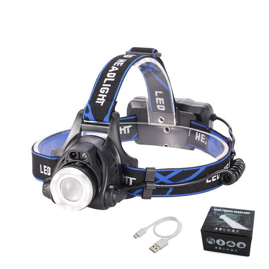 LED Headlamp Rechargeable Headlight Zoomable Head Torch Lamp Flashlight