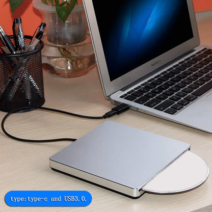 Slot-in External CD/DVD DriveB 3.0 Player Burner Writer for Laptop PC Mac