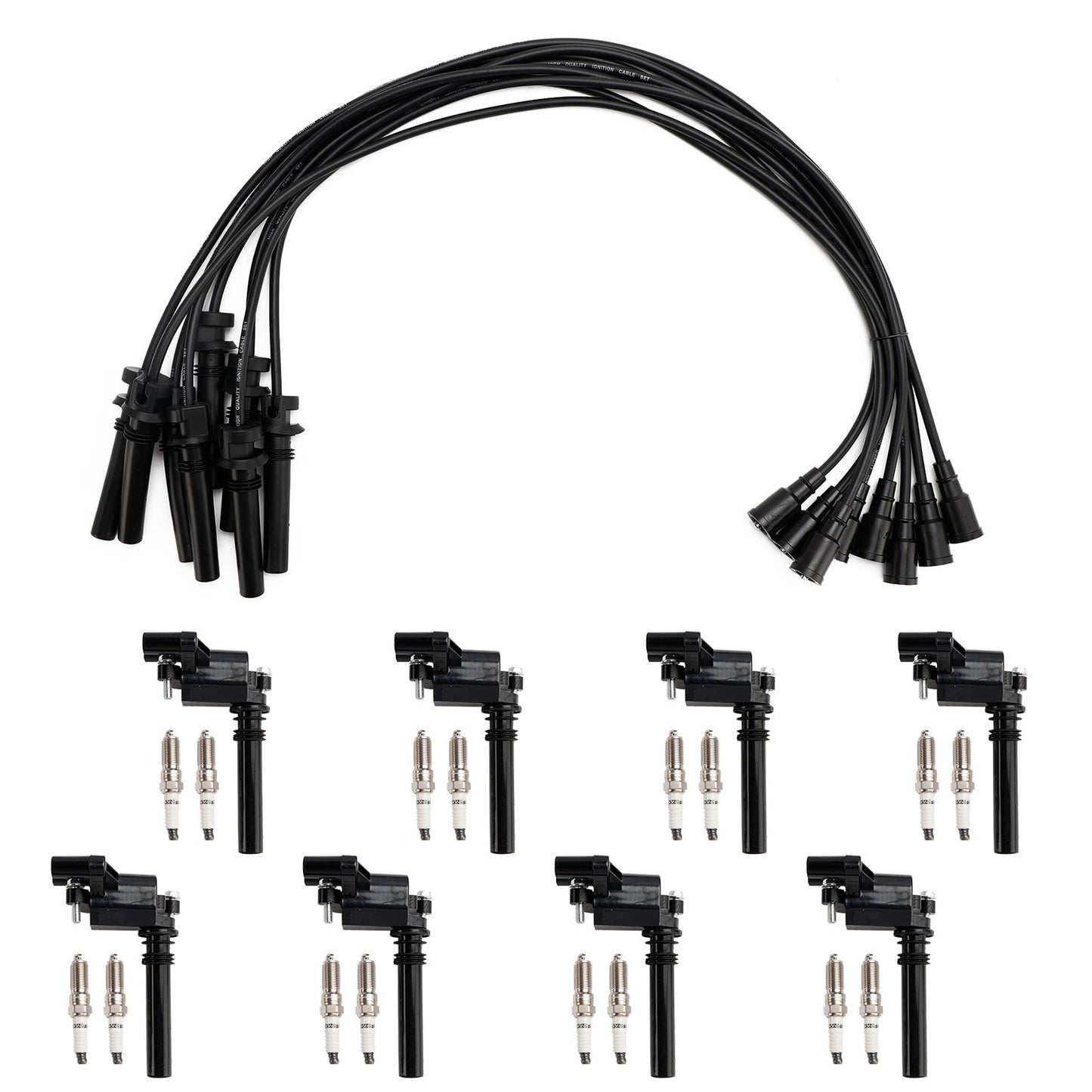 UF378 Ignition Coil+Spark Plug+Wire set For Dodge Ram 1500 2500 3500 5.7L V8  ..