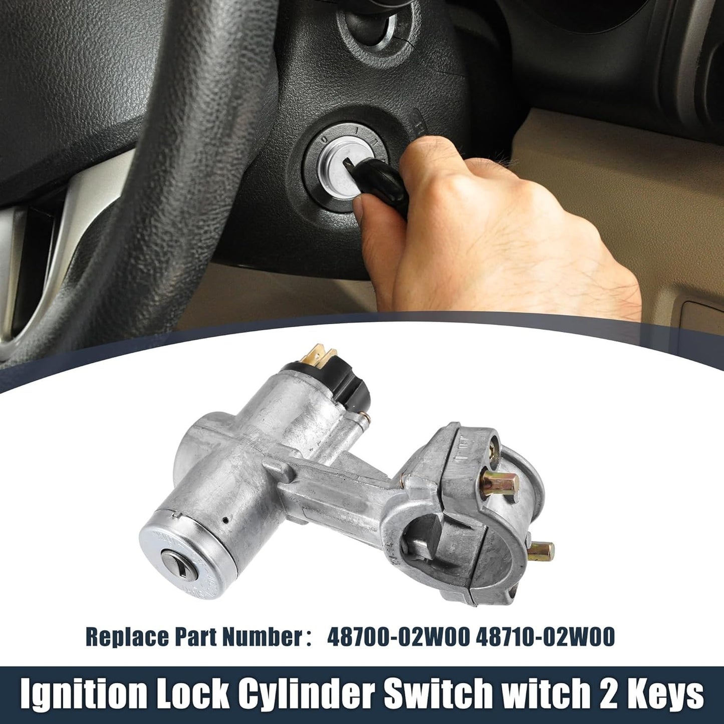 New Ignition Switch W/Lock 48710-02W00 For Nissan 720 1980-1985 1979-1983 280ZX