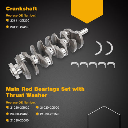 2.4L G4KJ Engine Rebuild Kit Overhaul Headgasket Piston Fit 2011-20 Kia Hyundai