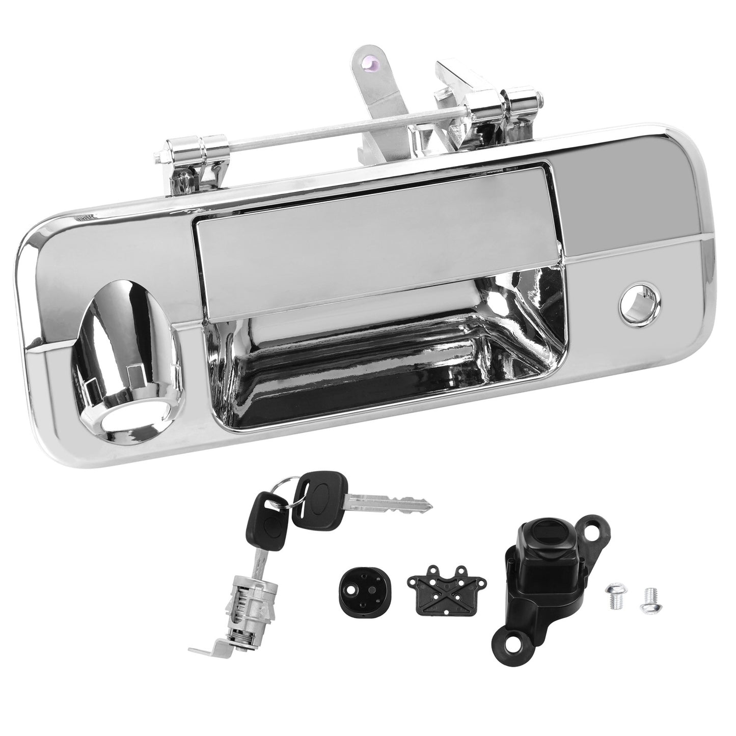 Tailgate Handle Latch w/ Lock & Camera Accessories Kit For 2007-13 Toyota Tundra